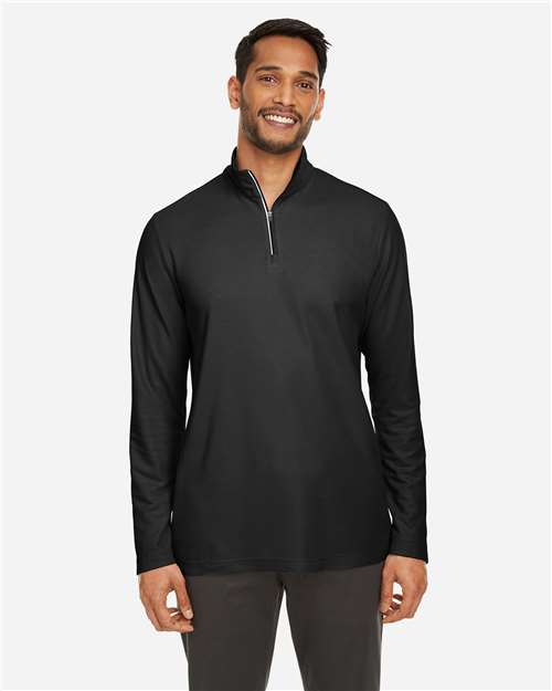 Men's Fusion ChromaSoft™ Pique Quarter-Zip Pullover - Black