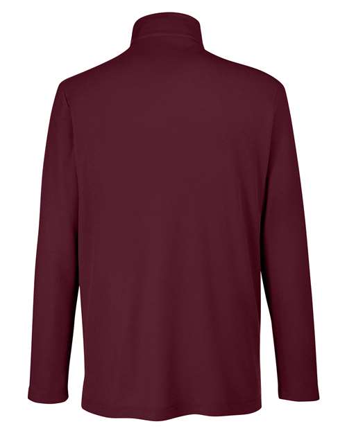 Men's Fusion ChromaSoft™ Pique Quarter-Zip Pullover - Burgundy