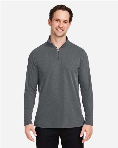 Men's Fusion ChromaSoft™ Pique Quarter-Zip Pullover - Carbon Heather