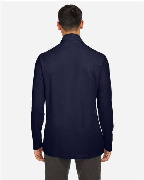 Men's Fusion ChromaSoft™ Pique Quarter-Zip Pullover - Classic Navy