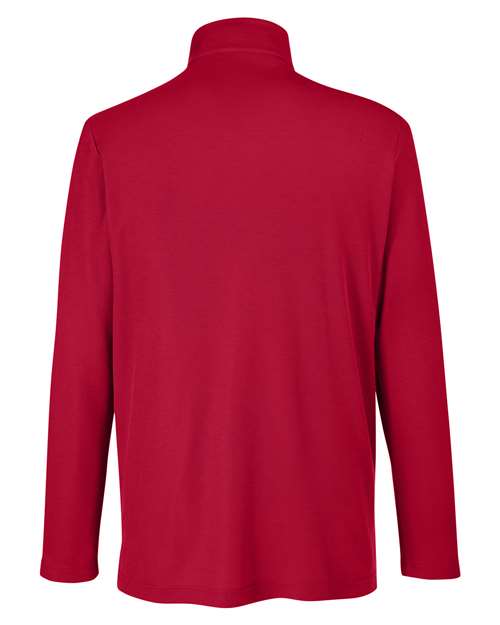 Men's Fusion ChromaSoft™ Pique Quarter-Zip Pullover - Classic Red