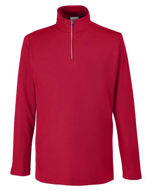 Men's Fusion ChromaSoft™ Pique Quarter-Zip Pullover - Classic Red