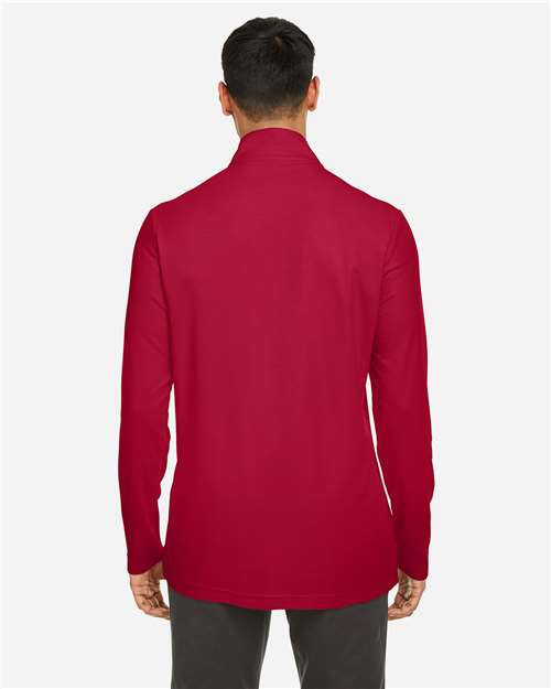Men's Fusion ChromaSoft™ Pique Quarter-Zip Pullover - Classic Red