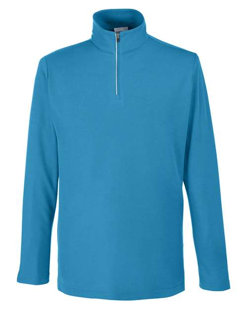 Men's Fusion ChromaSoft™ Pique Quarter-Zip Pullover - Electric Blue