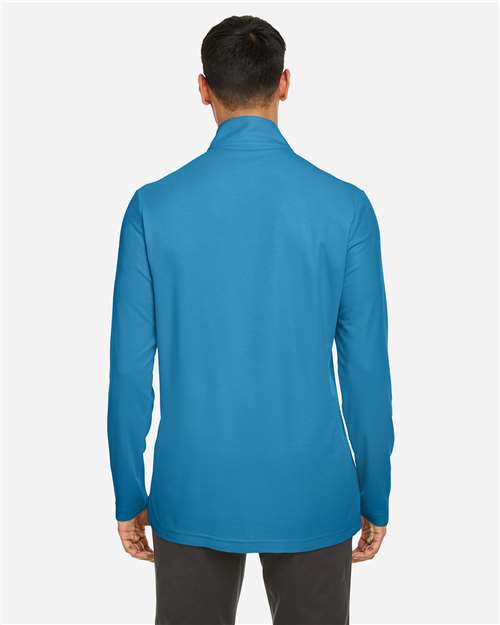 Men's Fusion ChromaSoft™ Pique Quarter-Zip Pullover - Electric Blue