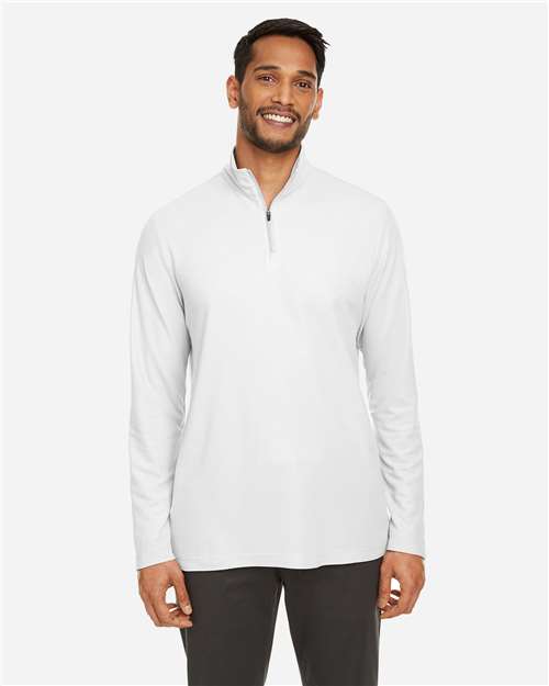Men's Fusion ChromaSoft™ Pique Quarter-Zip Pullover - White