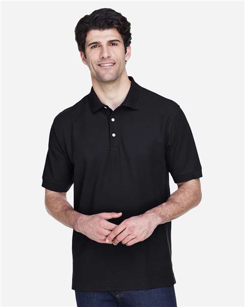 Men's Pima Piqué Polo - Black