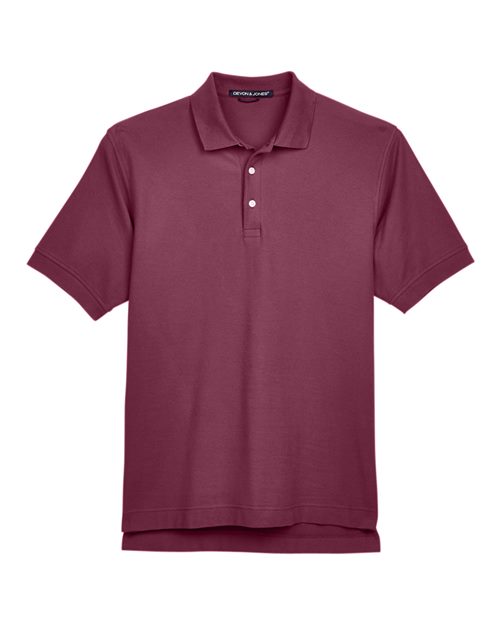 Men's Pima Piqué Polo - Burgundy