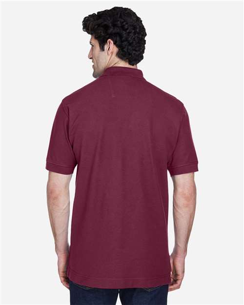 Men's Pima Piqué Polo - Burgundy