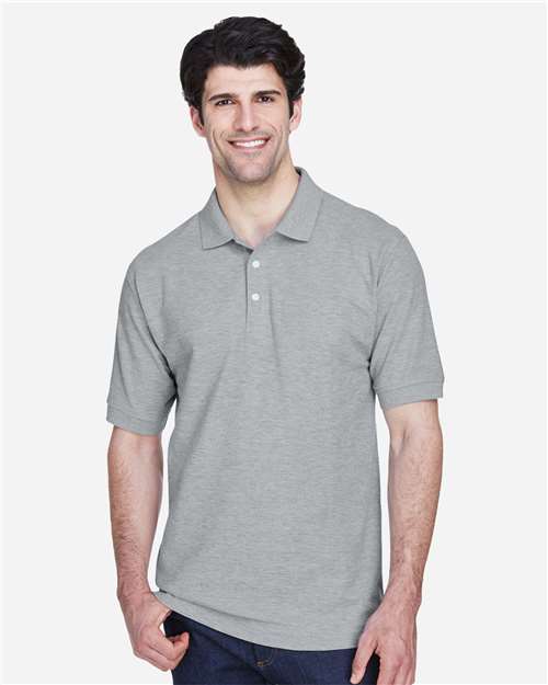 Men's Pima Piqué Polo - Grey Heather