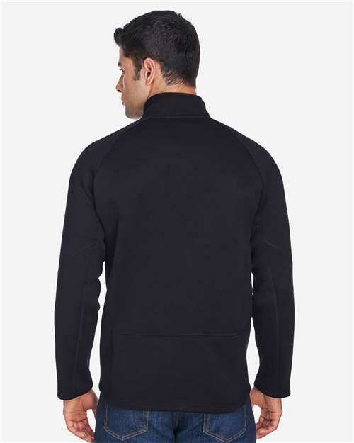 Unisex Bristol Sweater Fleece Quarter-Zip Pullover - Black