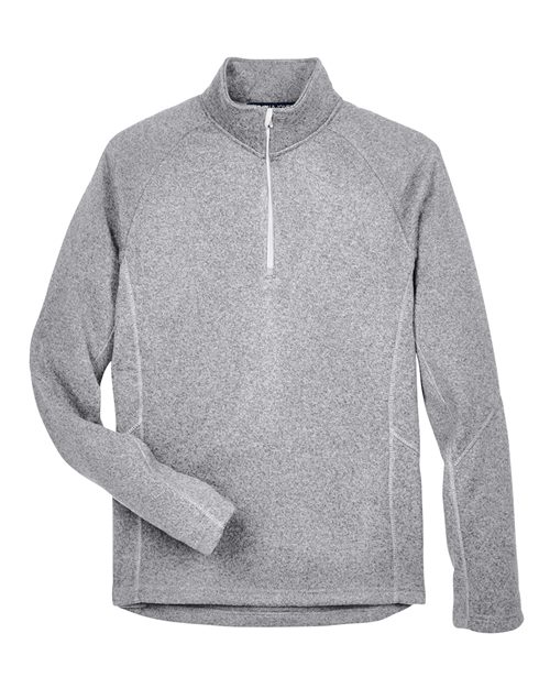 Unisex Bristol Sweater Fleece Quarter-Zip Pullover - Grey Heather