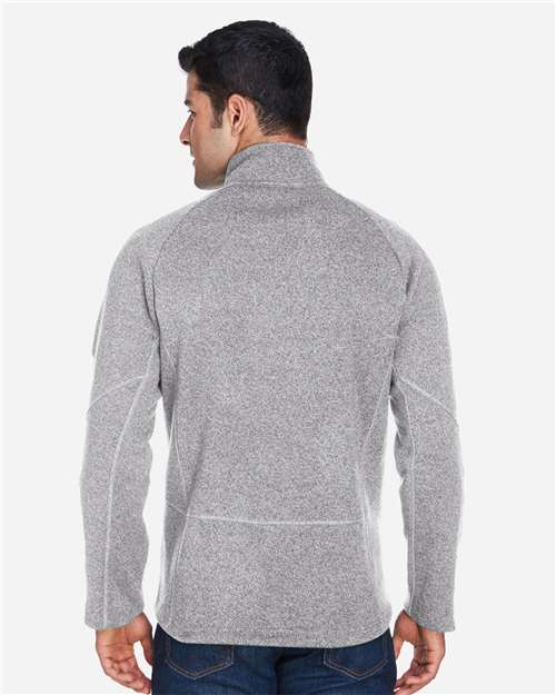 Unisex Bristol Sweater Fleece Quarter-Zip Pullover - Grey Heather