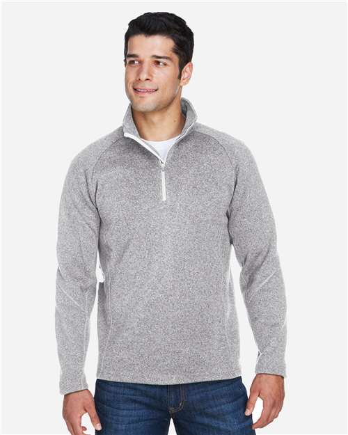 Unisex Bristol Sweater Fleece Quarter-Zip Pullover - Grey Heather