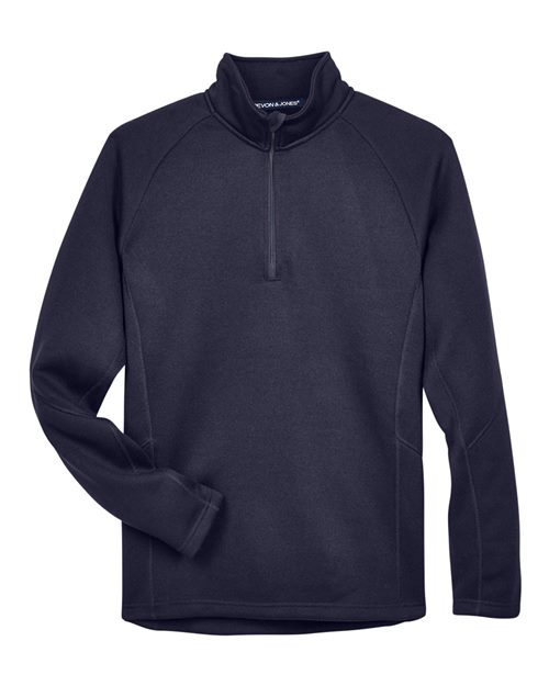 Unisex Bristol Sweater Fleece Quarter-Zip Pullover - Navy