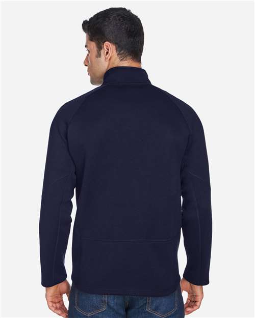 Unisex Bristol Sweater Fleece Quarter-Zip Pullover - Navy
