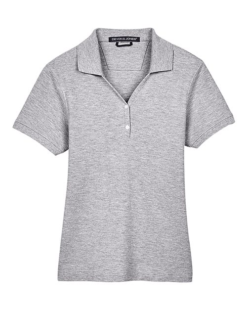 Women's Pima Piqué Polo - Grey Heather