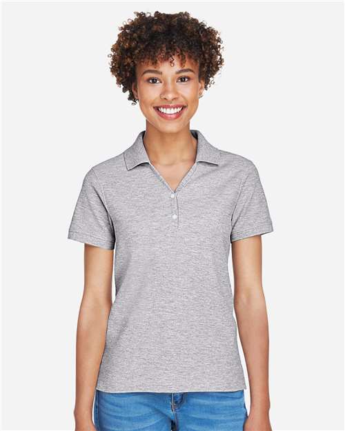Women's Pima Piqué Polo - Grey Heather