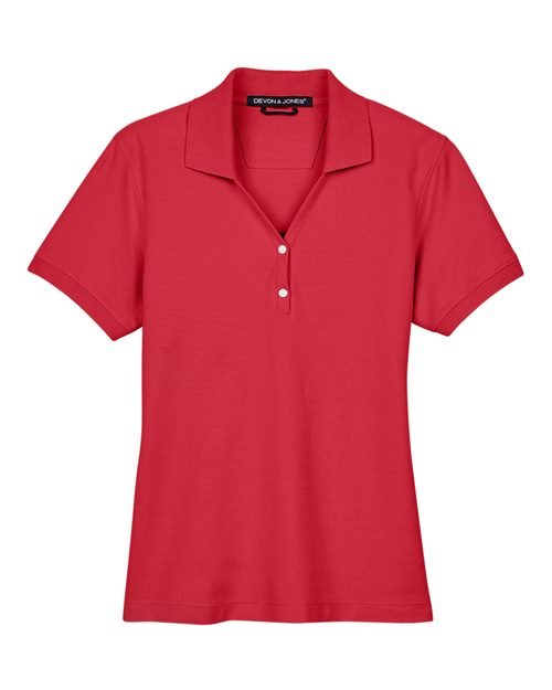 Women's Pima Piqué Polo - Red