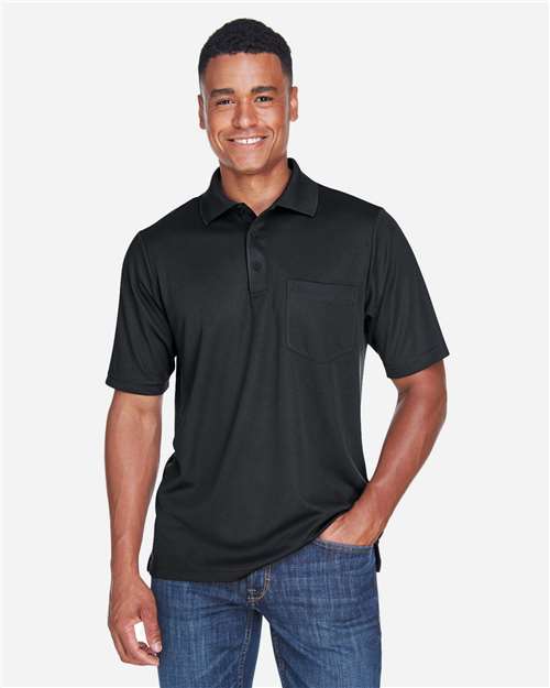 Men's Origin Performance Piqué Polo with Pocket - Black