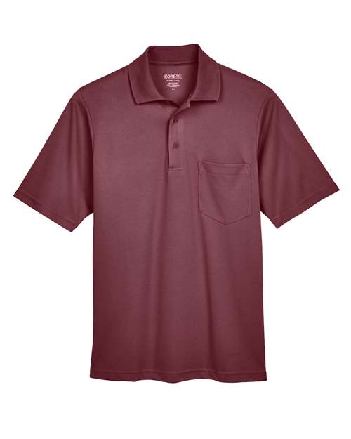 Men's Origin Performance Piqué Polo with Pocket - Burgundy