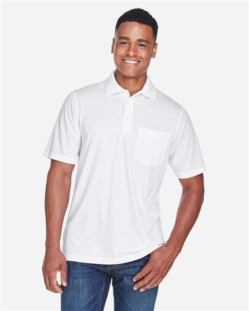 Men's Origin Performance Piqué Polo with Pocket - White