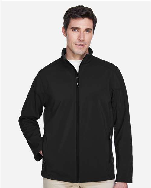 Men's Cruise Two-Layer Fleece Bonded Soft Shell Jacket - Black