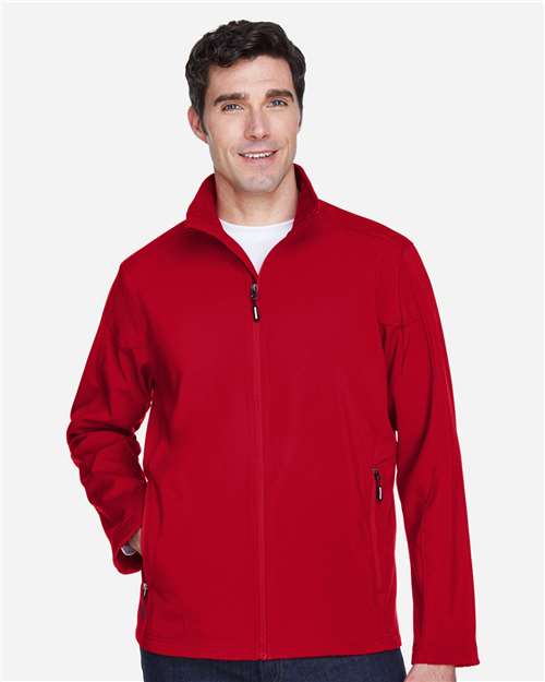 Men's Cruise Two-Layer Fleece Bonded Soft Shell Jacket - Classic Red