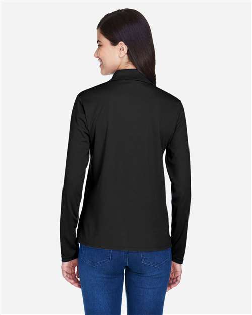 Women's Pinnacle Performance Long Sleeve Piqué Polo - Black