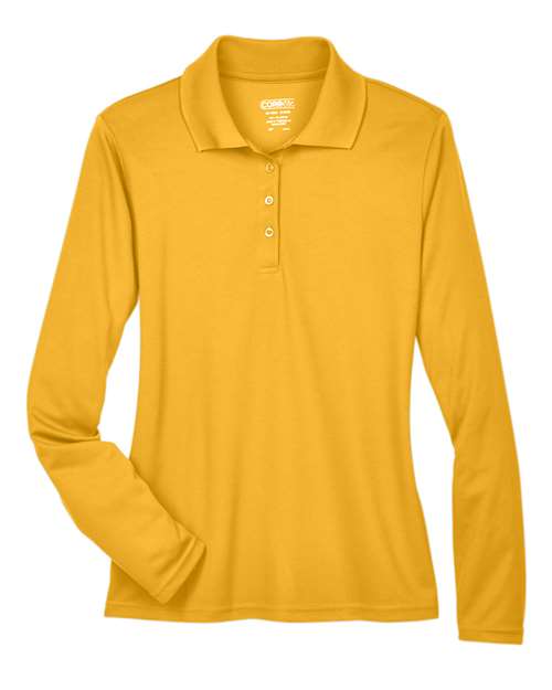 Women's Pinnacle Performance Long Sleeve Piqué Polo - Campus Gold
