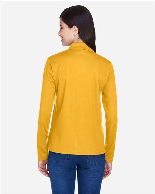 Women's Pinnacle Performance Long Sleeve Piqué Polo - Campus Gold
