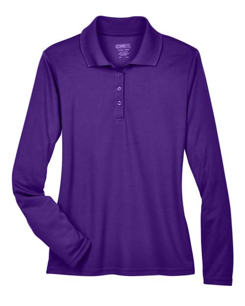 Women's Pinnacle Performance Long Sleeve Piqué Polo - Campus Purple