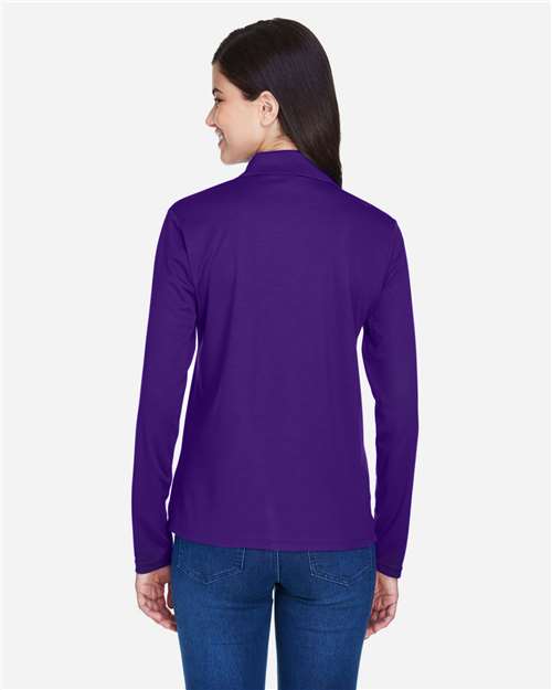 Women's Pinnacle Performance Long Sleeve Piqué Polo - Campus Purple