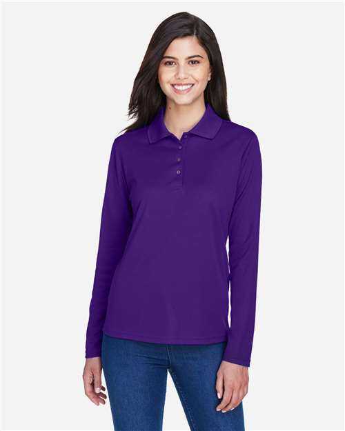 Women's Pinnacle Performance Long Sleeve Piqué Polo - Campus Purple