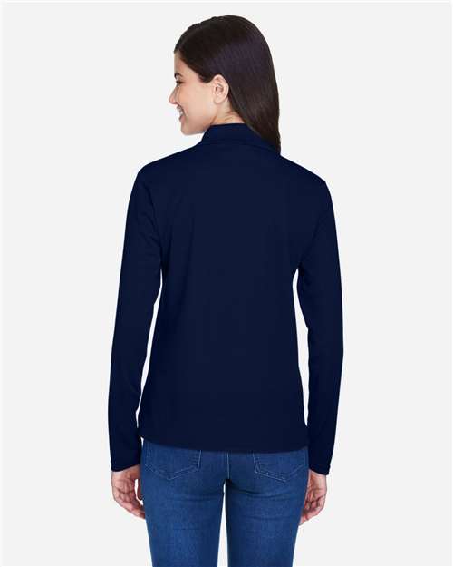 Women's Pinnacle Performance Long Sleeve Piqué Polo - Classic Navy