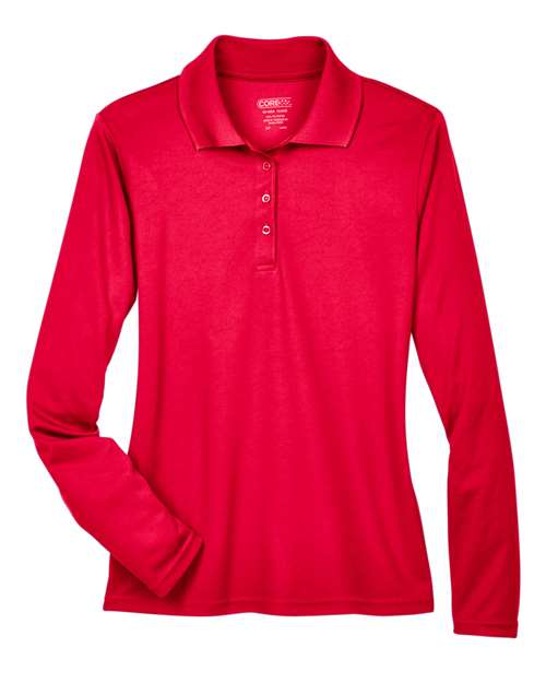 Women's Pinnacle Performance Long Sleeve Piqué Polo - Classic Red