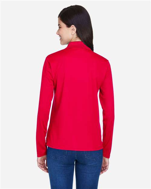 Women's Pinnacle Performance Long Sleeve Piqué Polo - Classic Red