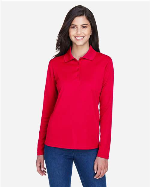 Women's Pinnacle Performance Long Sleeve Piqué Polo - Classic Red