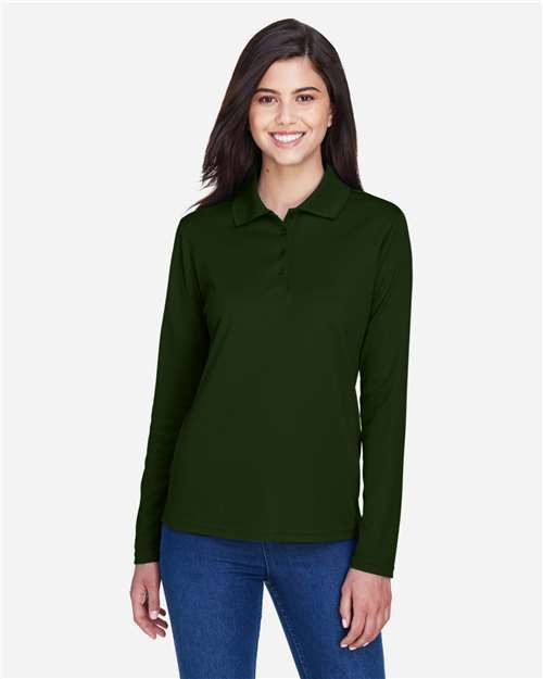 Women's Pinnacle Performance Long Sleeve Piqué Polo - Forest