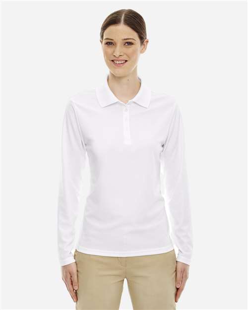 Women's Pinnacle Performance Long Sleeve Piqué Polo - White