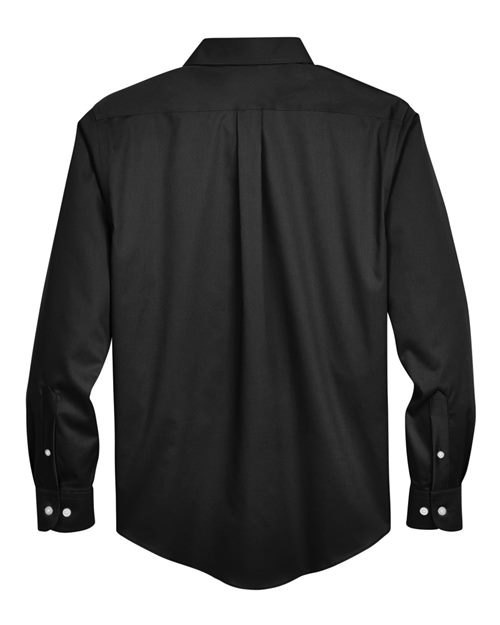 Men's Crown Collection® Solid Stretch Twill Woven Dress Shirt - Black