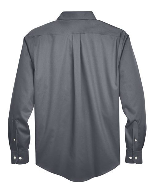 Men's Crown Collection® Solid Stretch Twill Woven Dress Shirt - Graphite