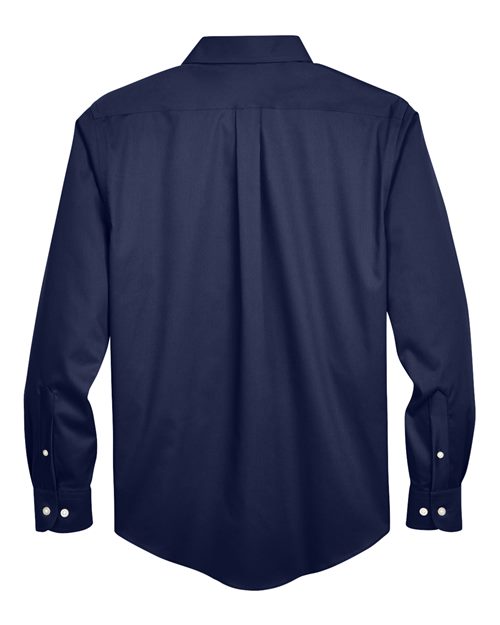 Men's Crown Collection® Solid Stretch Twill Woven Dress Shirt - Navy
