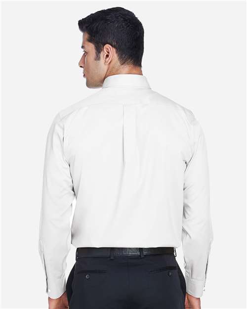 Men's Crown Collection® Solid Stretch Twill Woven Dress Shirt - White