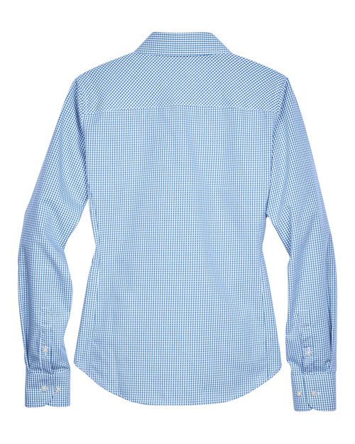 Women's Crown Collection® Gingham Check Woven Dress Shirt - French Blue