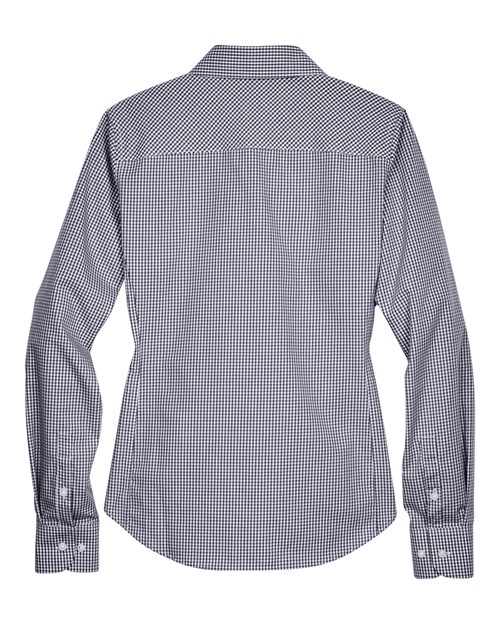 Women's Crown Collection® Gingham Check Woven Dress Shirt - Navy