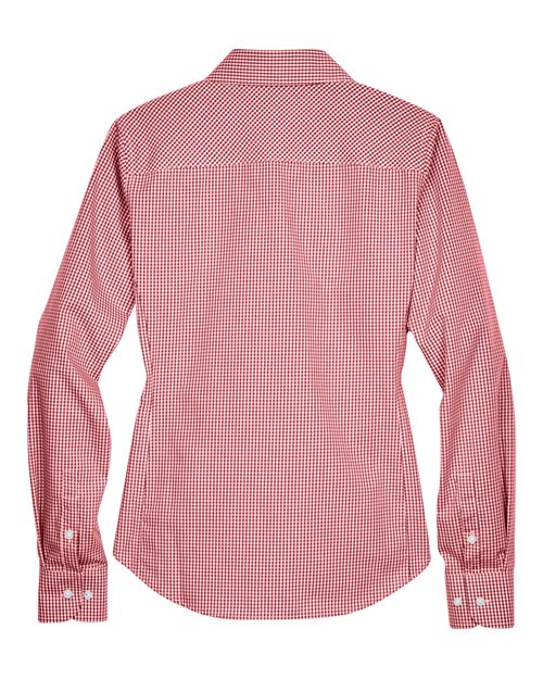 Women's Crown Collection® Gingham Check Woven Dress Shirt - Red
