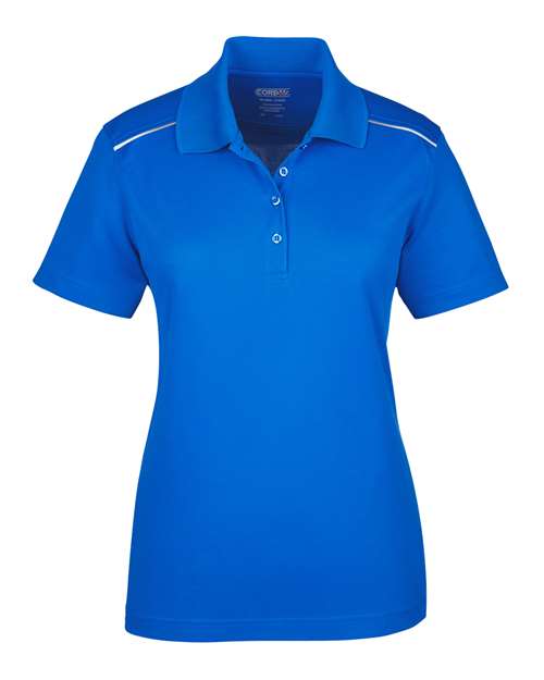 Women's Radiant Performance Piqué Polo with Reflective Piping - True Royal