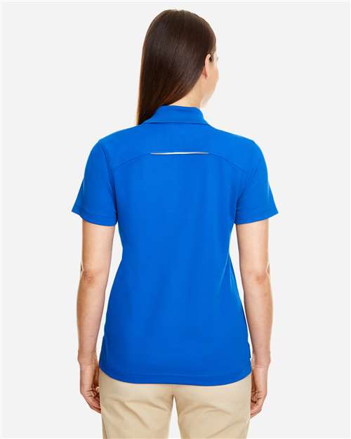 Women's Radiant Performance Piqué Polo with Reflective Piping - True Royal