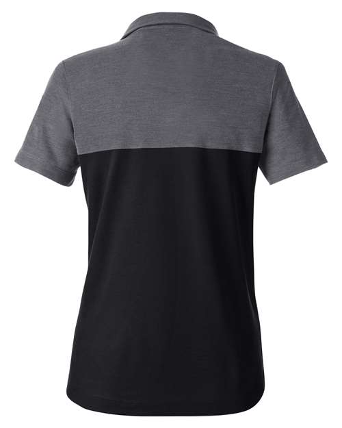 Women's Fusion ChromaSoft™ Colorblock Polo - Black/ Carbon Heather